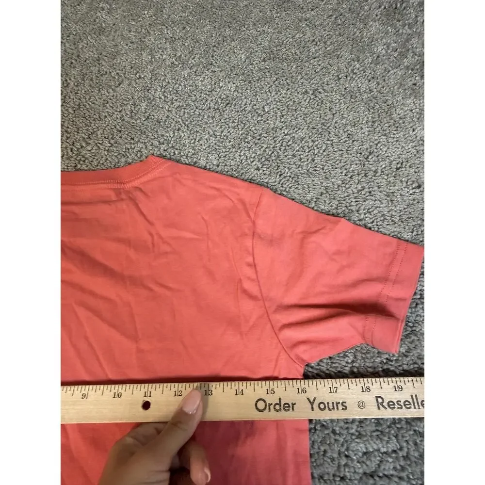 Tommy Hilfiger Shirt Boys Small Pink Short Sleeve Crewneck Tagless Cotton Logo